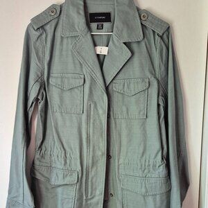 NWT Le Chateau Utility Jacket Blue Grey Women XS